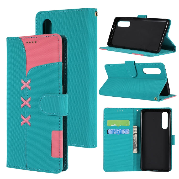 Fabric Stitching Embroidery Horizontal Flip Leather Case With Holder & Card Slots & Wallet for Huawei P30