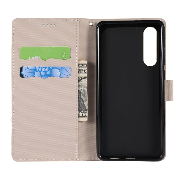 Fabric Stitching Embroidery Horizontal Flip Leather Case With Holder & Card Slots & Wallet for Huawei P30