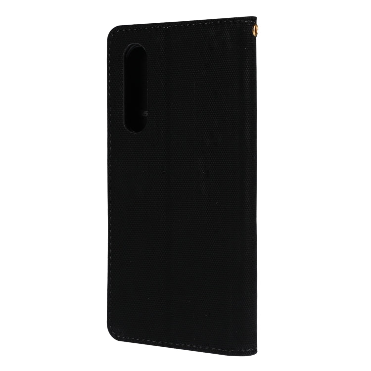 Fabric Stitching Embroidery Horizontal Flip Leather Case With Holder & Card Slots & Wallet for Huawei P30