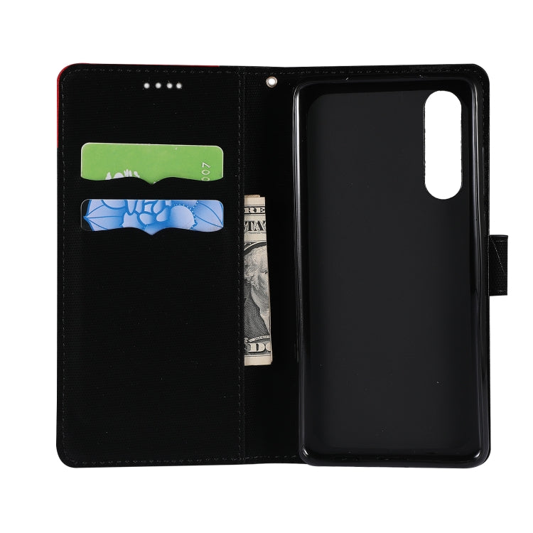 Fabric Stitching Embroidery Horizontal Flip Leather Case With Holder & Card Slots & Wallet for Huawei P30