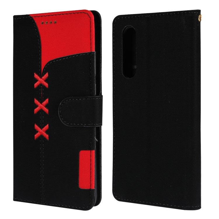 Fabric Stitching Embroidery Horizontal Flip Leather Case With Holder & Card Slots & Wallet for Huawei P30
