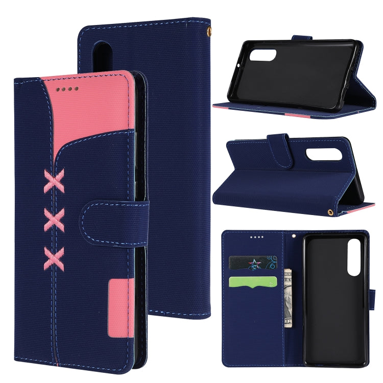 Fabric Stitching Embroidery Horizontal Flip Leather Case With Holder & Card Slots & Wallet for Huawei P30