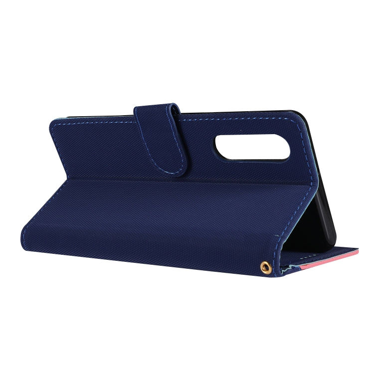 Fabric Stitching Embroidery Horizontal Flip Leather Case With Holder & Card Slots & Wallet for Huawei P30