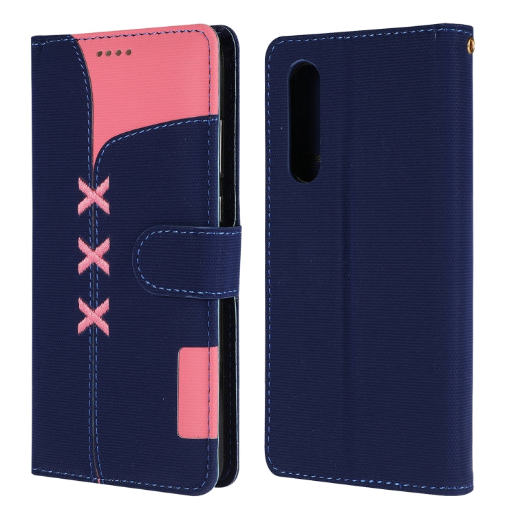 Fabric Stitching Embroidery Horizontal Flip Leather Case With Holder & Card Slots & Wallet for Huawei P30