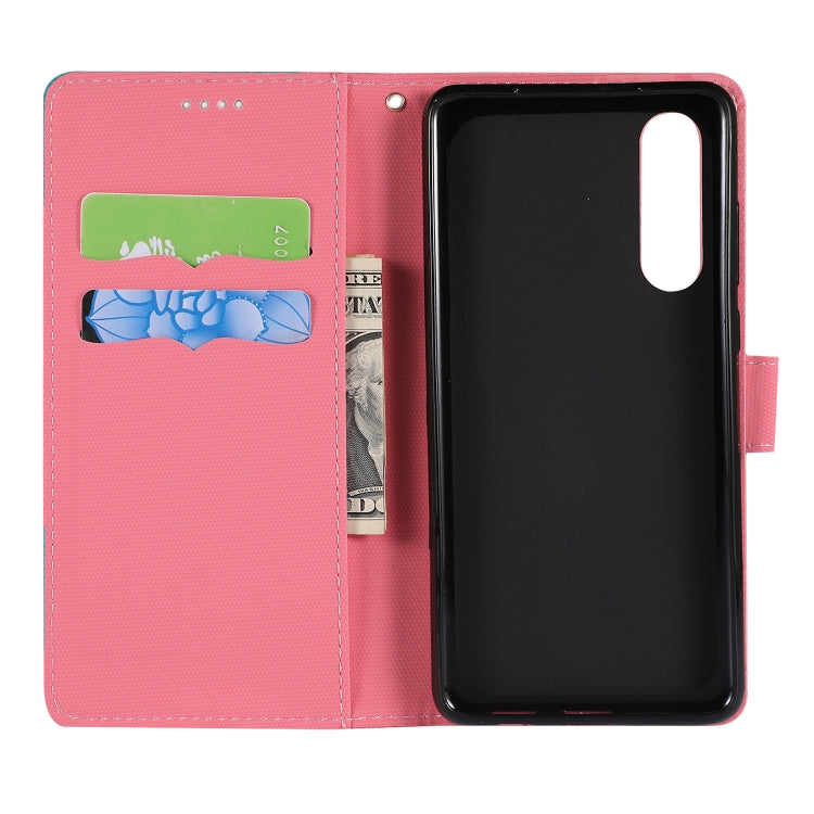 Fabric Stitching Embroidery Horizontal Flip Leather Case With Holder & Card Slots & Wallet for Huawei P30