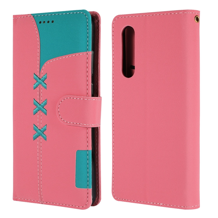 Fabric Stitching Embroidery Horizontal Flip Leather Case With Holder & Card Slots & Wallet for Huawei P30