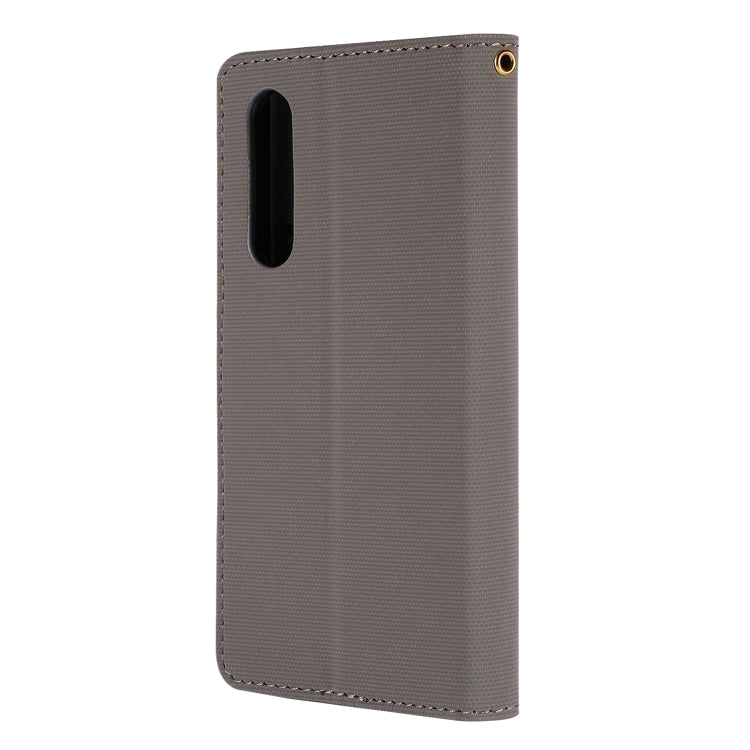 Fabric Stitching Embroidery Horizontal Flip Leather Case With Holder & Card Slots & Wallet for Huawei P30