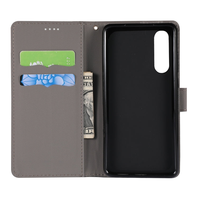 Fabric Stitching Embroidery Horizontal Flip Leather Case With Holder & Card Slots & Wallet for Huawei P30