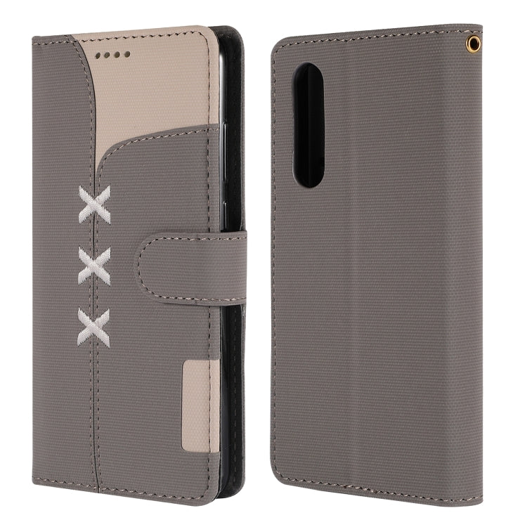 Fabric Stitching Embroidery Horizontal Flip Leather Case With Holder & Card Slots & Wallet for Huawei P30