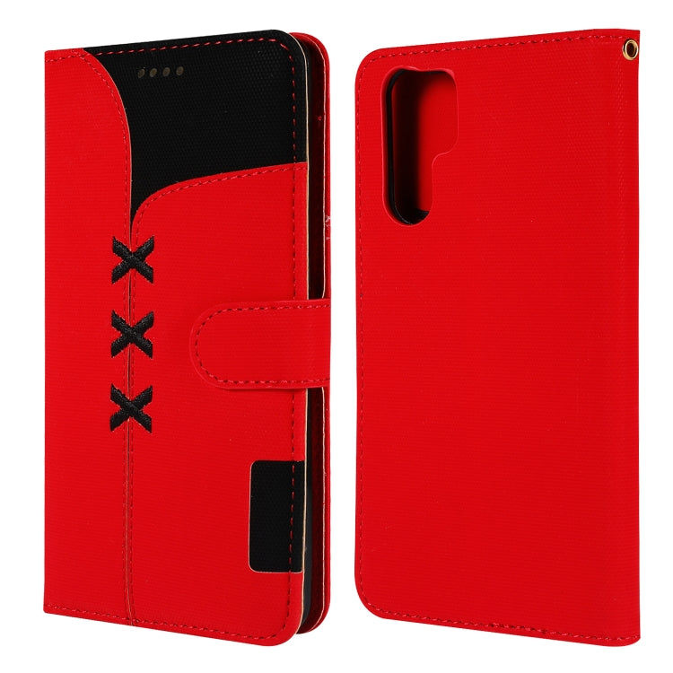 Fabric Stitching Embroidery Horizontal Flip Leather Case With Holder & Card Slots & Wallet for Huawei P30 Pro
