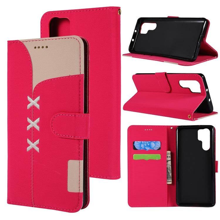 Fabric Stitching Embroidery Horizontal Flip Leather Case With Holder & Card Slots & Wallet for Huawei P30 Pro