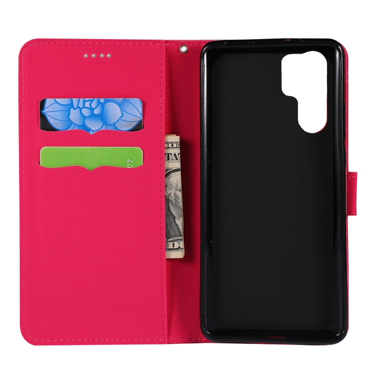 Fabric Stitching Embroidery Horizontal Flip Leather Case With Holder & Card Slots & Wallet for Huawei P30 Pro
