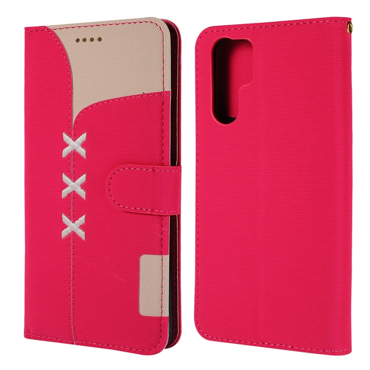 Fabric Stitching Embroidery Horizontal Flip Leather Case With Holder & Card Slots & Wallet for Huawei P30 Pro