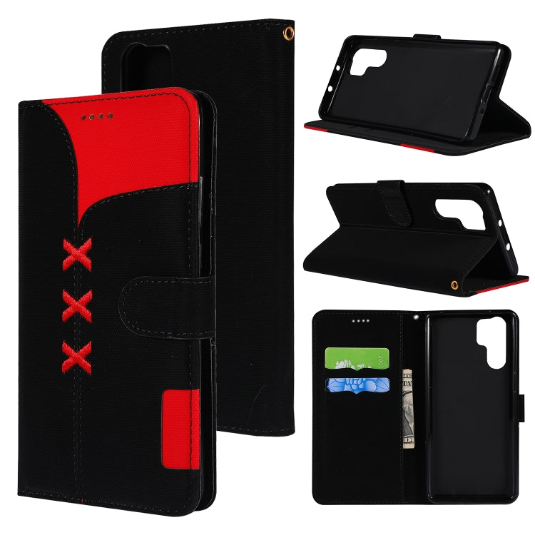Fabric Stitching Embroidery Horizontal Flip Leather Case With Holder & Card Slots & Wallet for Huawei P30 Pro