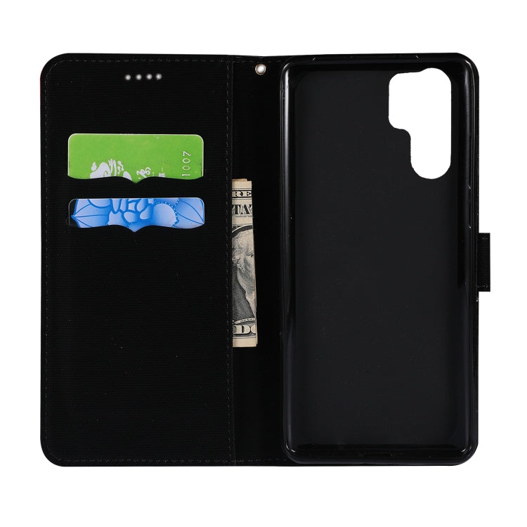 Fabric Stitching Embroidery Horizontal Flip Leather Case With Holder & Card Slots & Wallet for Huawei P30 Pro