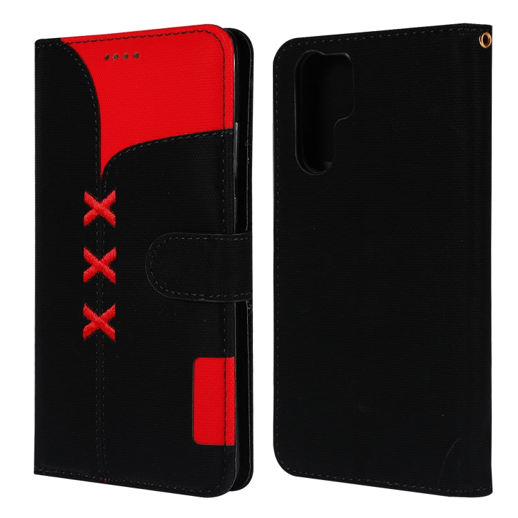 Fabric Stitching Embroidery Horizontal Flip Leather Case With Holder & Card Slots & Wallet for Huawei P30 Pro
