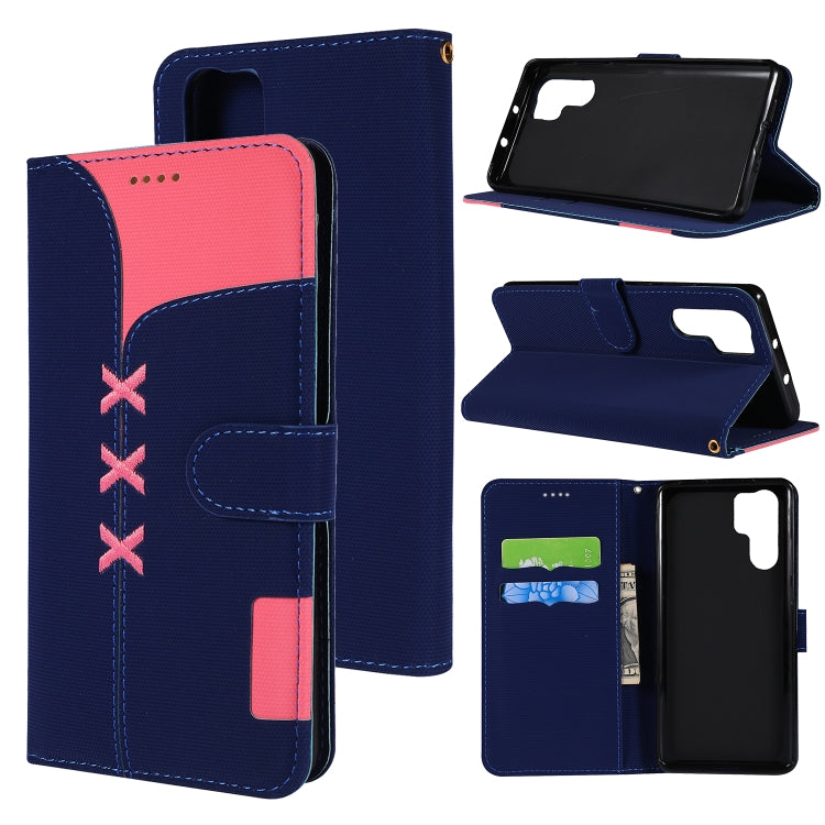 Fabric Stitching Embroidery Horizontal Flip Leather Case With Holder & Card Slots & Wallet for Huawei P30 Pro