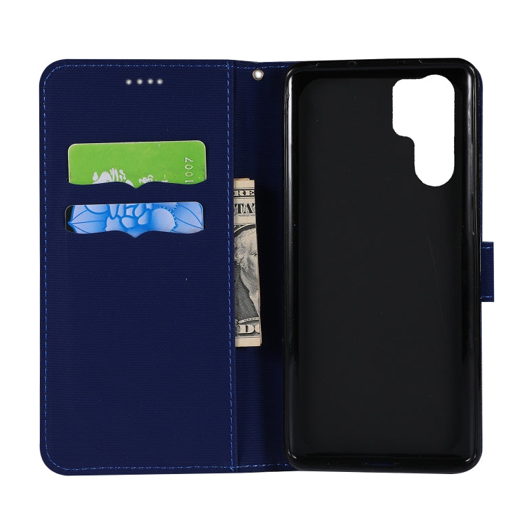 Fabric Stitching Embroidery Horizontal Flip Leather Case With Holder & Card Slots & Wallet for Huawei P30 Pro
