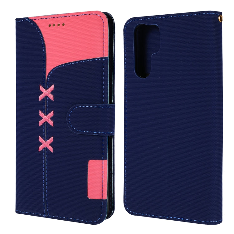 Fabric Stitching Embroidery Horizontal Flip Leather Case With Holder & Card Slots & Wallet for Huawei P30 Pro