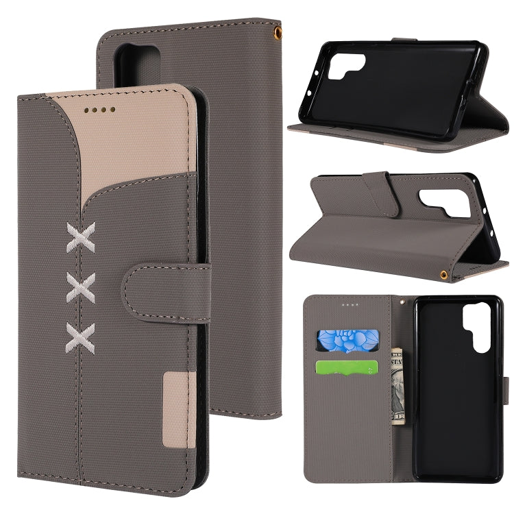 Fabric Stitching Embroidery Horizontal Flip Leather Case With Holder & Card Slots & Wallet for Huawei P30 Pro