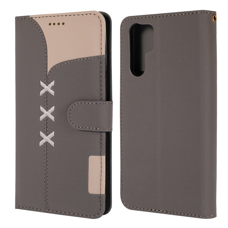 Fabric Stitching Embroidery Horizontal Flip Leather Case With Holder & Card Slots & Wallet for Huawei P30 Pro