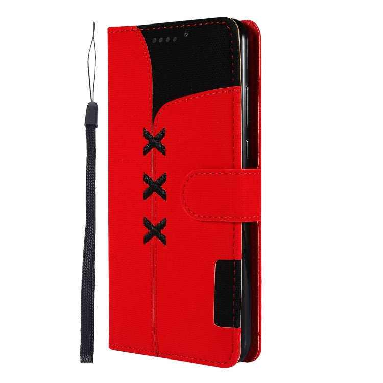 Fabric Stitching Embroidery Horizontal Flip Leather Case With Holder & Card Slots & Wallet for Huawei P30 Lite