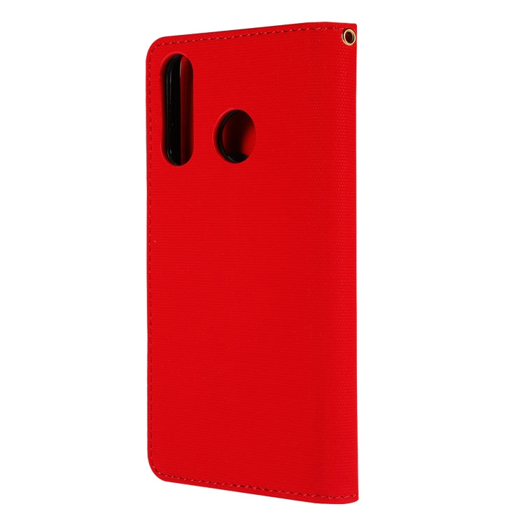 Fabric Stitching Embroidery Horizontal Flip Leather Case With Holder & Card Slots & Wallet for Huawei P30 Lite