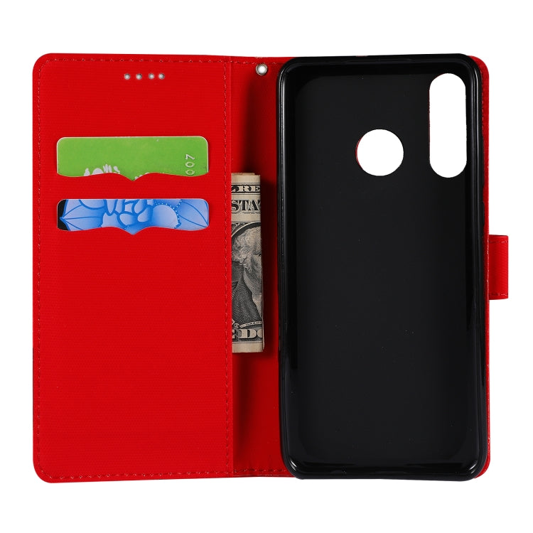 Fabric Stitching Embroidery Horizontal Flip Leather Case With Holder & Card Slots & Wallet for Huawei P30 Lite