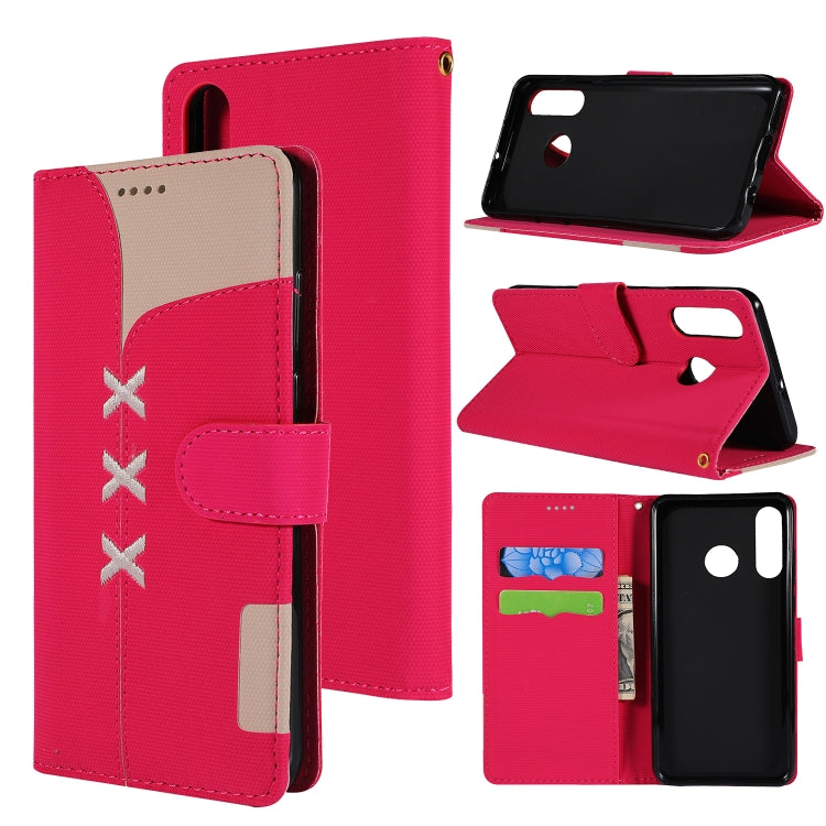 Fabric Stitching Embroidery Horizontal Flip Leather Case With Holder & Card Slots & Wallet for Huawei P30 Lite