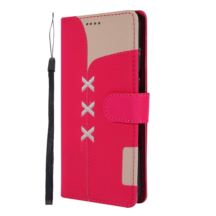 Fabric Stitching Embroidery Horizontal Flip Leather Case With Holder & Card Slots & Wallet for Huawei P30 Lite