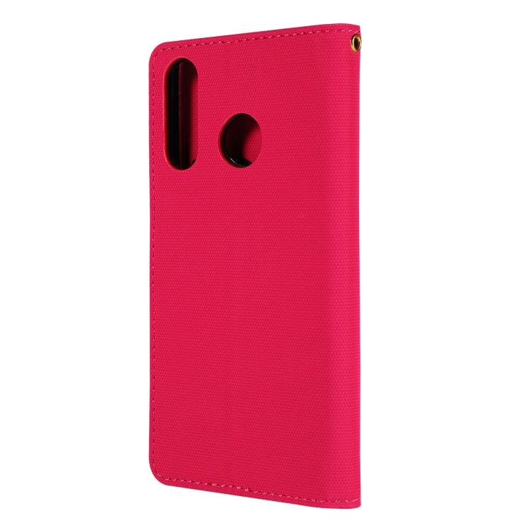 Fabric Stitching Embroidery Horizontal Flip Leather Case With Holder & Card Slots & Wallet for Huawei P30 Lite