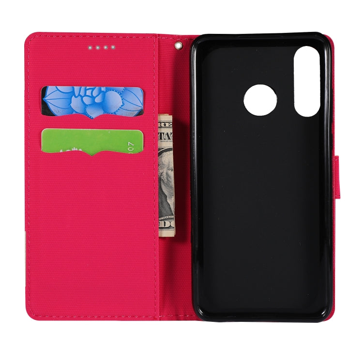 Fabric Stitching Embroidery Horizontal Flip Leather Case With Holder & Card Slots & Wallet for Huawei P30 Lite