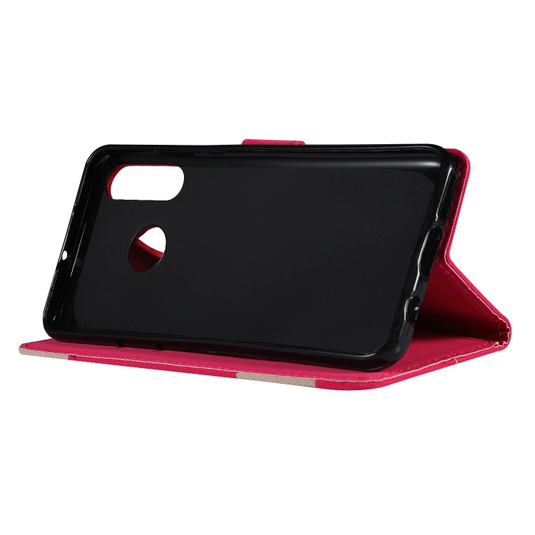 Fabric Stitching Embroidery Horizontal Flip Leather Case With Holder & Card Slots & Wallet for Huawei P30 Lite