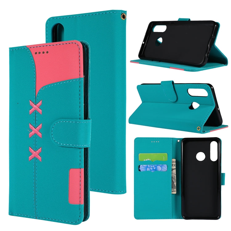 Fabric Stitching Embroidery Horizontal Flip Leather Case With Holder & Card Slots & Wallet for Huawei P30 Lite