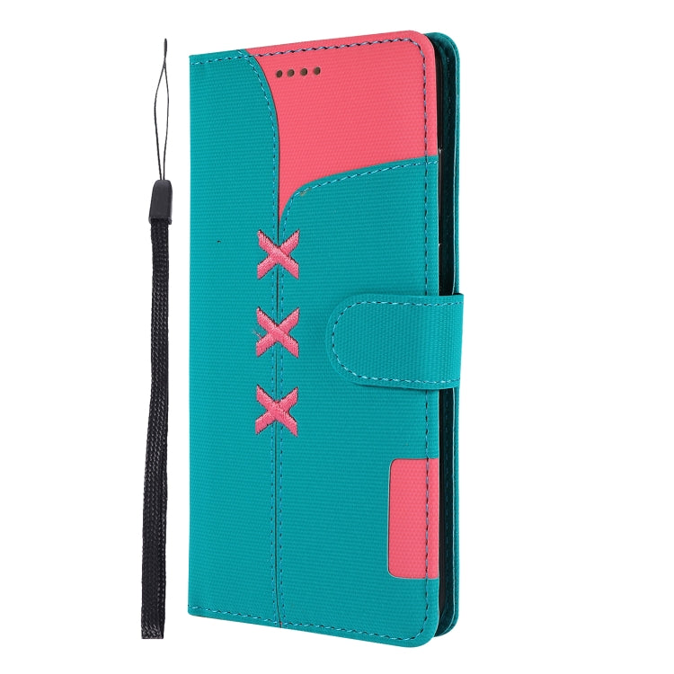 Fabric Stitching Embroidery Horizontal Flip Leather Case With Holder & Card Slots & Wallet for Huawei P30 Lite