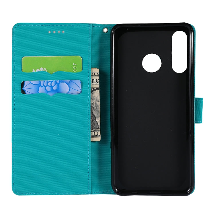 Fabric Stitching Embroidery Horizontal Flip Leather Case With Holder & Card Slots & Wallet for Huawei P30 Lite
