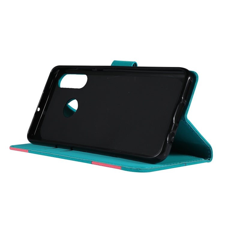 Fabric Stitching Embroidery Horizontal Flip Leather Case With Holder & Card Slots & Wallet for Huawei P30 Lite