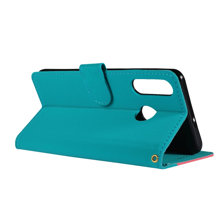 Fabric Stitching Embroidery Horizontal Flip Leather Case With Holder & Card Slots & Wallet for Huawei P30 Lite