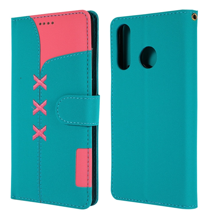Fabric Stitching Embroidery Horizontal Flip Leather Case With Holder & Card Slots & Wallet for Huawei P30 Lite