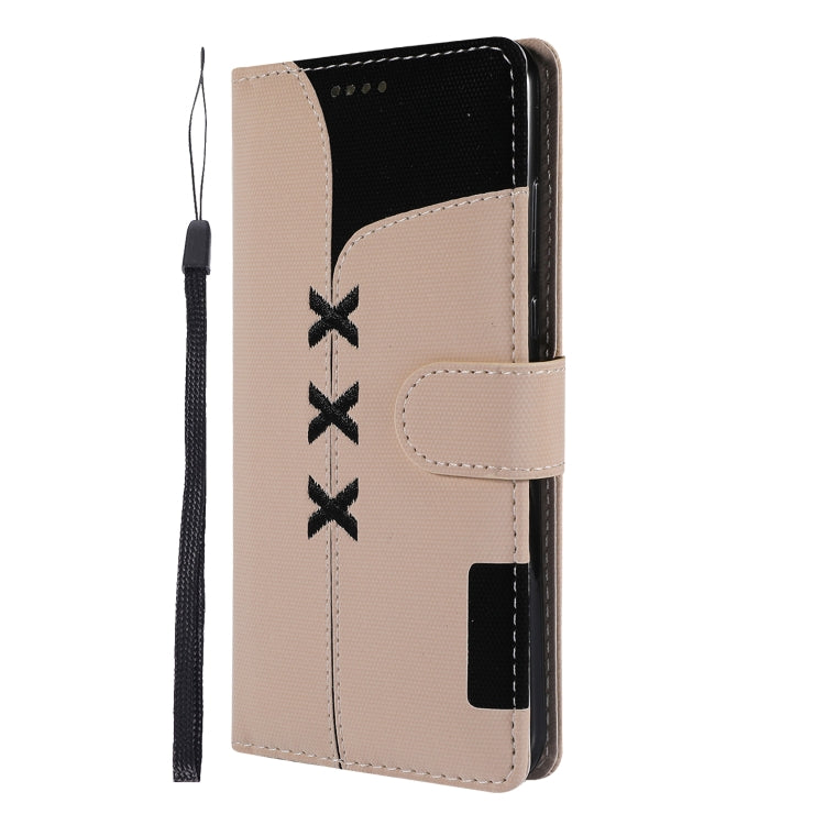 Fabric Stitching Embroidery Horizontal Flip Leather Case With Holder & Card Slots & Wallet for Huawei P30 Lite