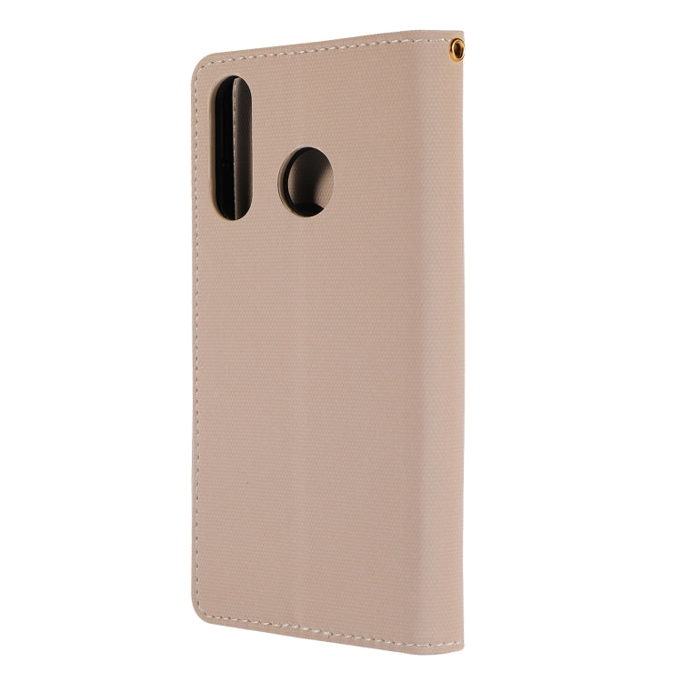 Fabric Stitching Embroidery Horizontal Flip Leather Case With Holder & Card Slots & Wallet for Huawei P30 Lite