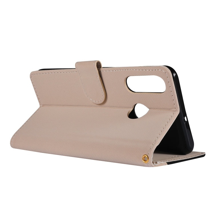Fabric Stitching Embroidery Horizontal Flip Leather Case With Holder & Card Slots & Wallet for Huawei P30 Lite