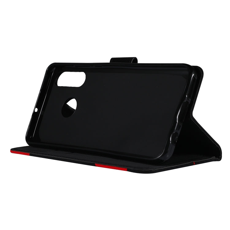 Fabric Stitching Embroidery Horizontal Flip Leather Case With Holder & Card Slots & Wallet for Huawei P30 Lite