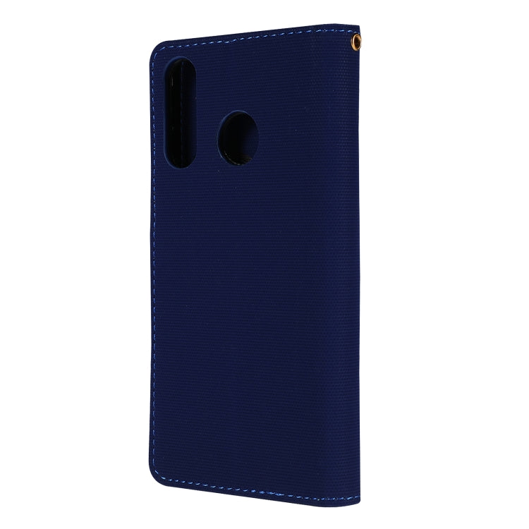 Fabric Stitching Embroidery Horizontal Flip Leather Case With Holder & Card Slots & Wallet for Huawei P30 Lite