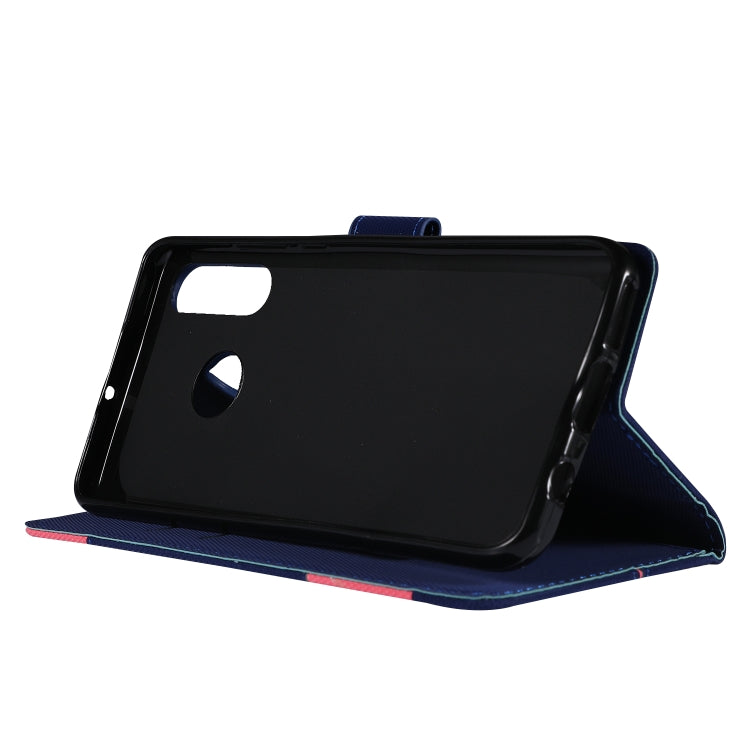 Fabric Stitching Embroidery Horizontal Flip Leather Case With Holder & Card Slots & Wallet for Huawei P30 Lite