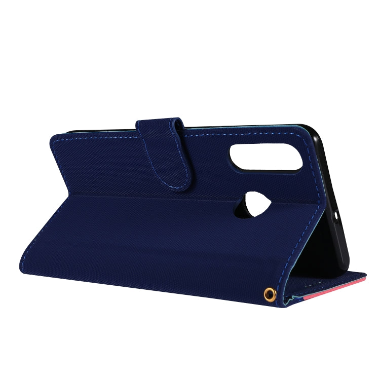 Fabric Stitching Embroidery Horizontal Flip Leather Case With Holder & Card Slots & Wallet for Huawei P30 Lite