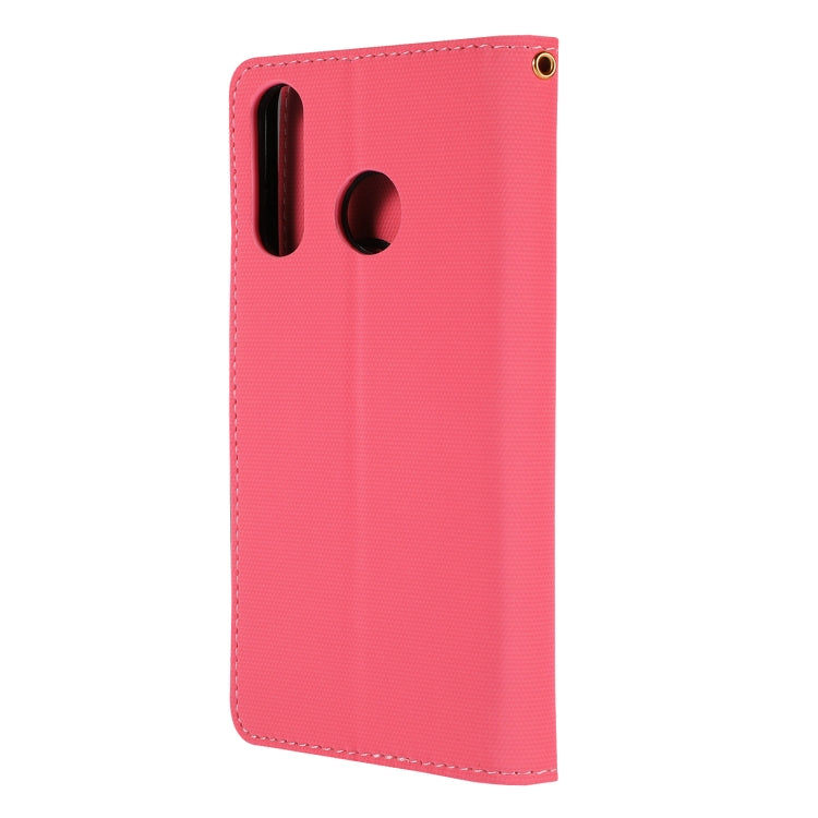 Fabric Stitching Embroidery Horizontal Flip Leather Case With Holder & Card Slots & Wallet for Huawei P30 Lite