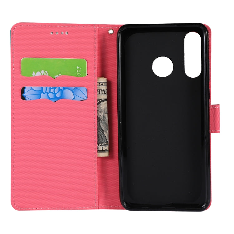 Fabric Stitching Embroidery Horizontal Flip Leather Case With Holder & Card Slots & Wallet for Huawei P30 Lite