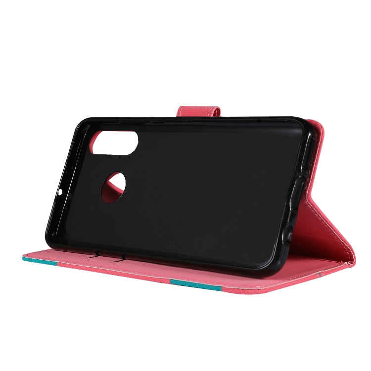 Fabric Stitching Embroidery Horizontal Flip Leather Case With Holder & Card Slots & Wallet for Huawei P30 Lite