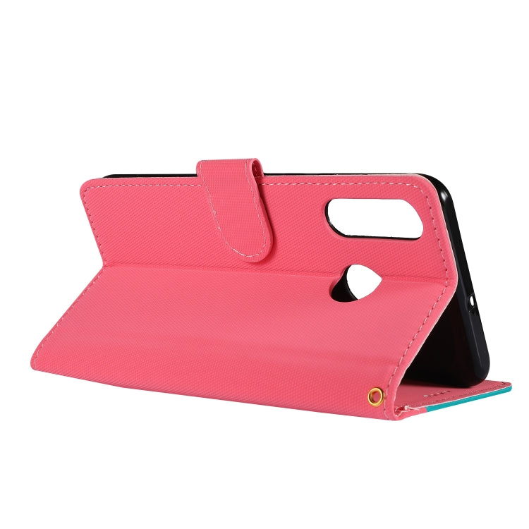 Fabric Stitching Embroidery Horizontal Flip Leather Case With Holder & Card Slots & Wallet for Huawei P30 Lite